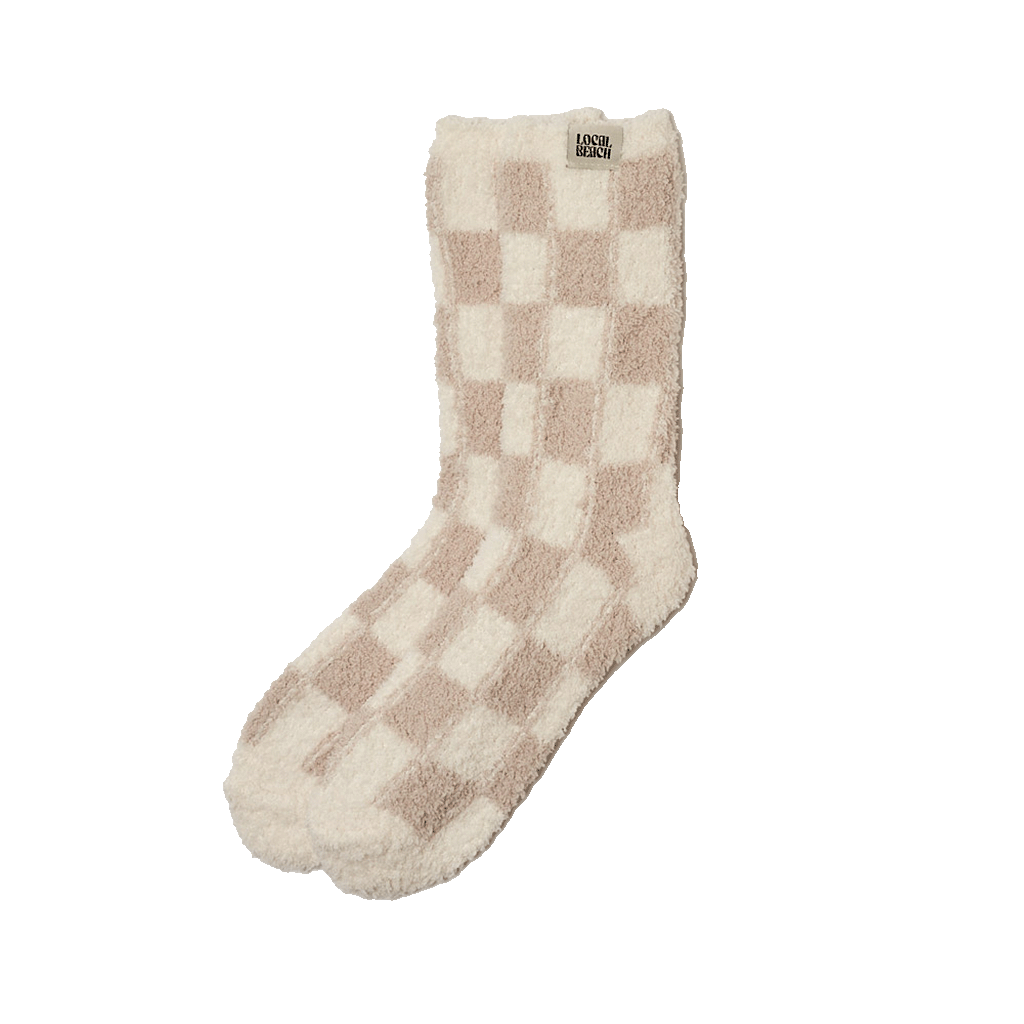 Local Beach Cozy Checker Socks