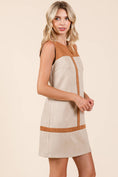 Load image into Gallery viewer, Suede Color Block Mini Dress
