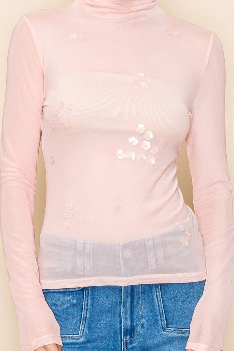 Valerie Sheer Embellished Top