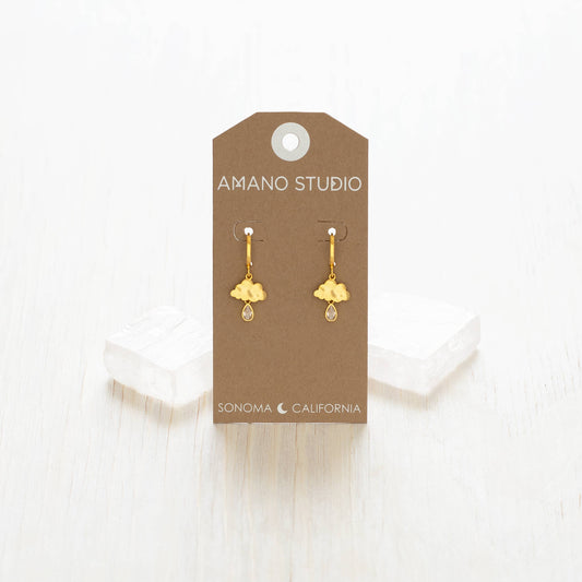 Raincloud Huggie Hoop Earrings