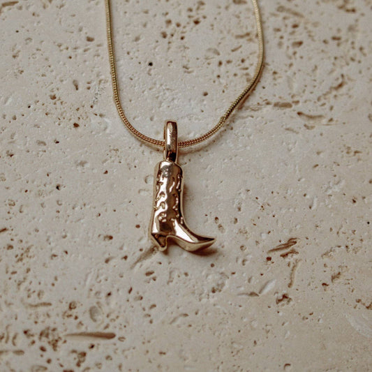 Cowboy boot necklace