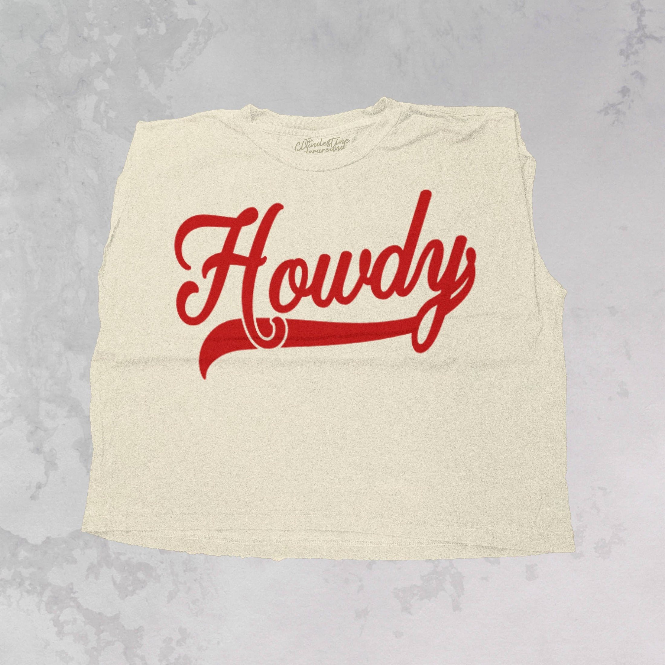 Howdy Vintage Cropped Muscle Tank