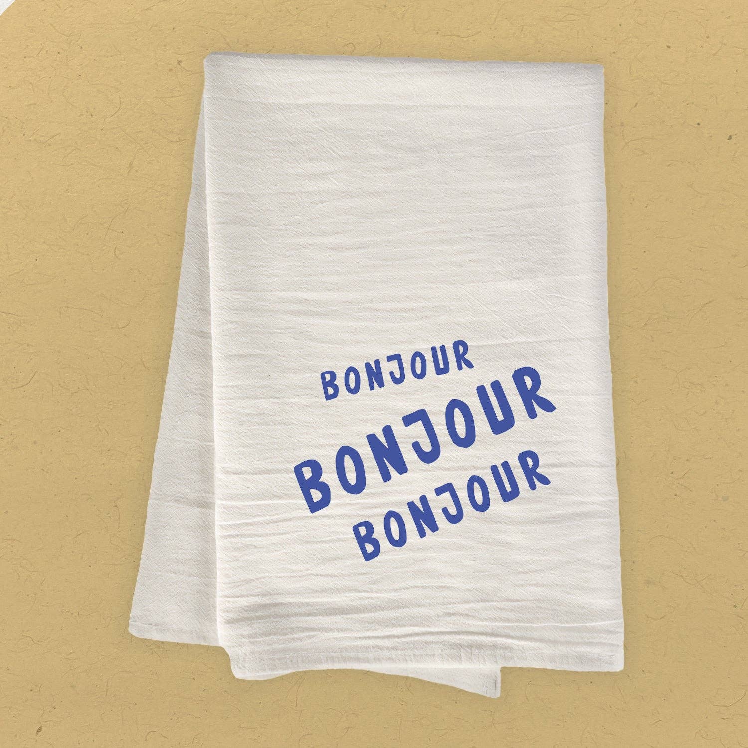 Bonjour Trois - Cotton Tea Towel