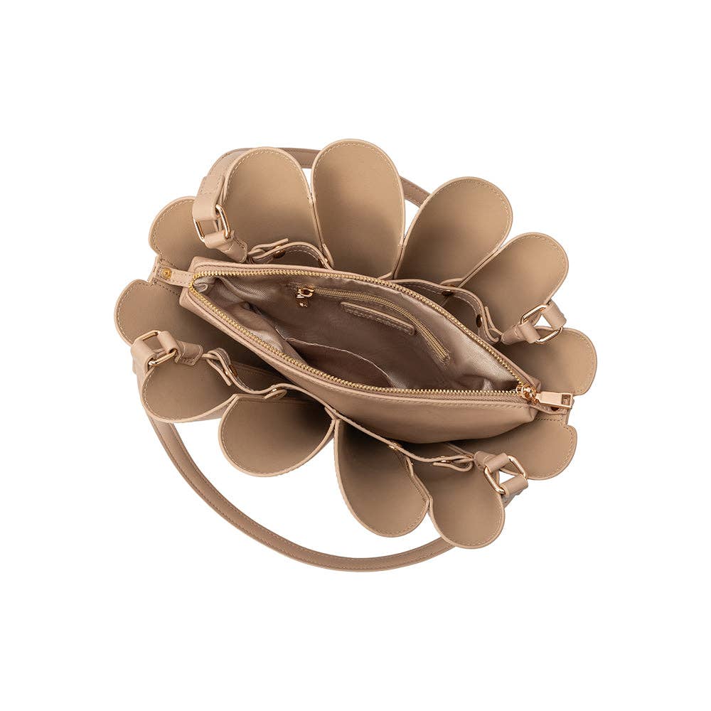 Shellie Nude Recycled Vegan Leather Shoulder Bag