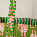Load image into Gallery viewer, Quilted Feline Tote in Green
