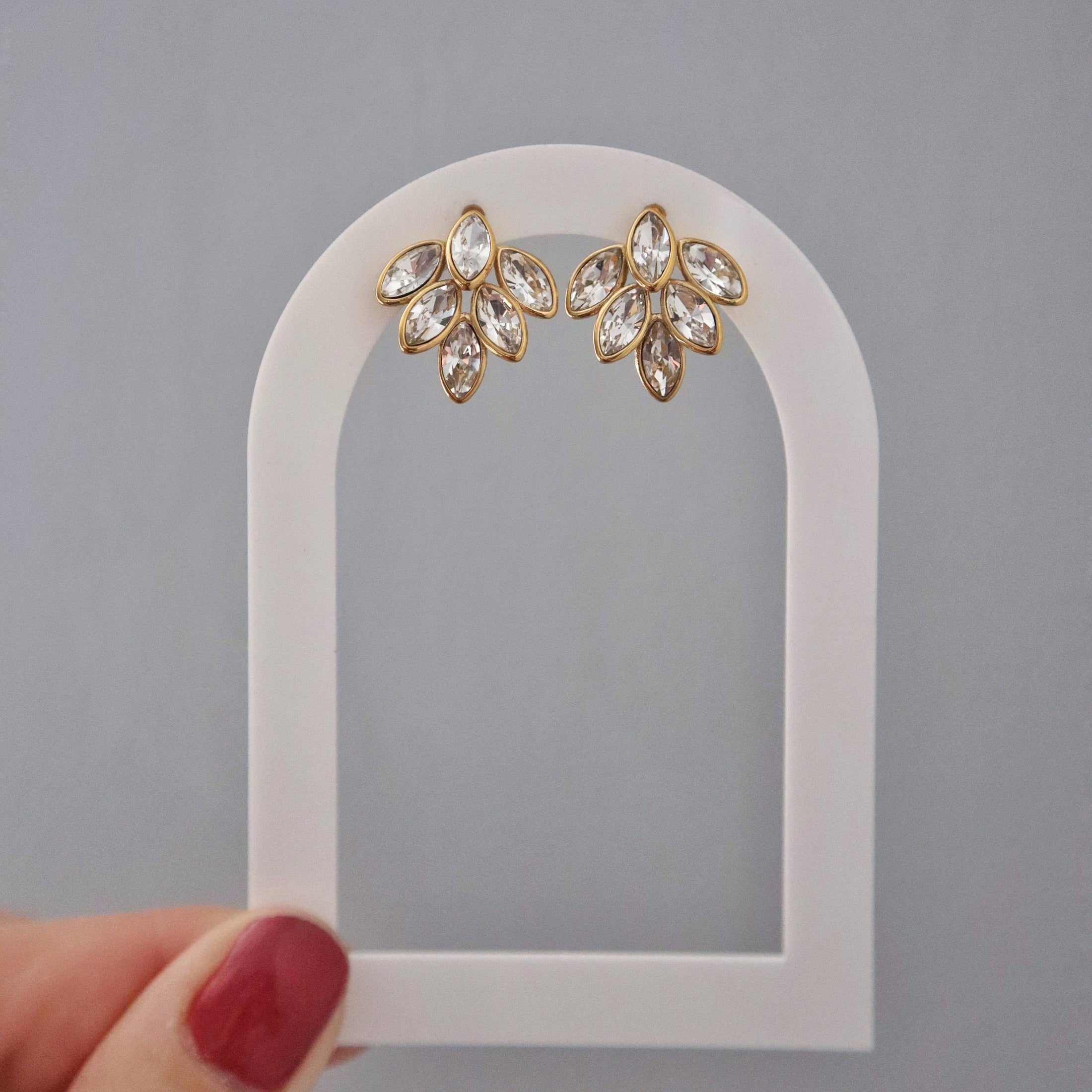 Laurel Earrings | Statement Zirconia Earrings