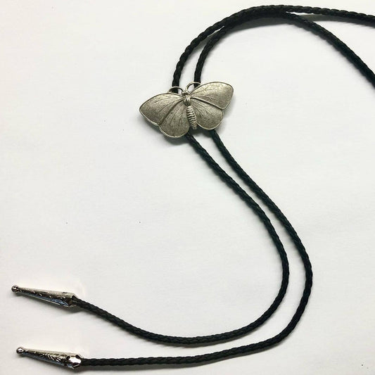 Silver Butterfly Bolo Vegan Leather Cord