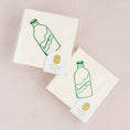 Load image into Gallery viewer, Beveragino Green and White Cocktail Paper Beverage Napkins
