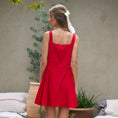 Load image into Gallery viewer, Red Basque Waist Mini Dress
