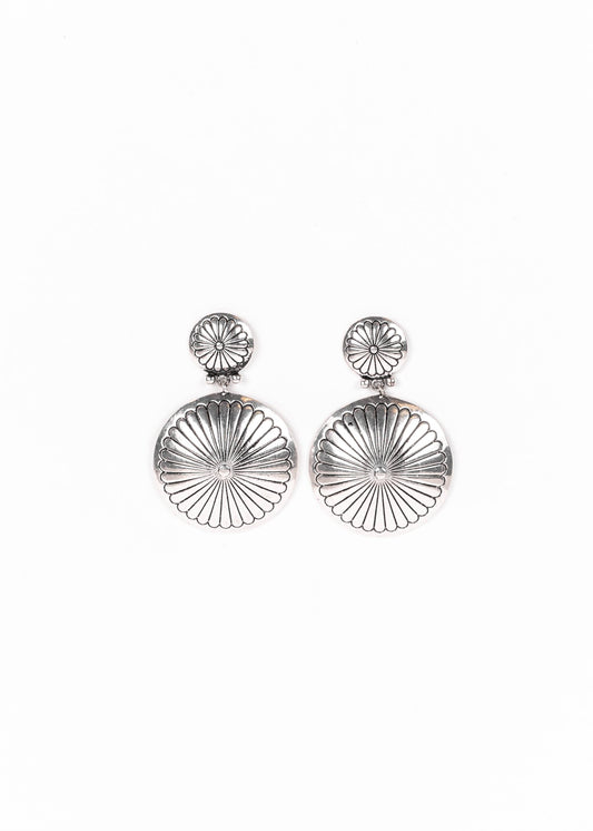 Round Double Concho Earring
