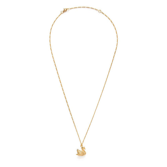 Mother Swan Charm Necklace