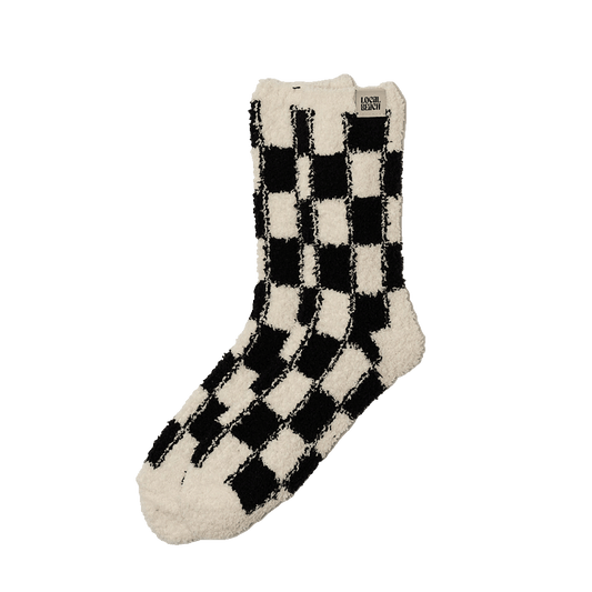 Local Beach Cozy Checker Socks