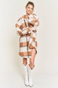 Load image into Gallery viewer, Orange Plaid teddy jacket
