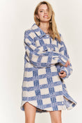 Load image into Gallery viewer, Blue Plaid Teddy Jacket
