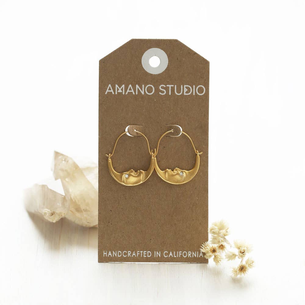 La Lune Crescent Earrings