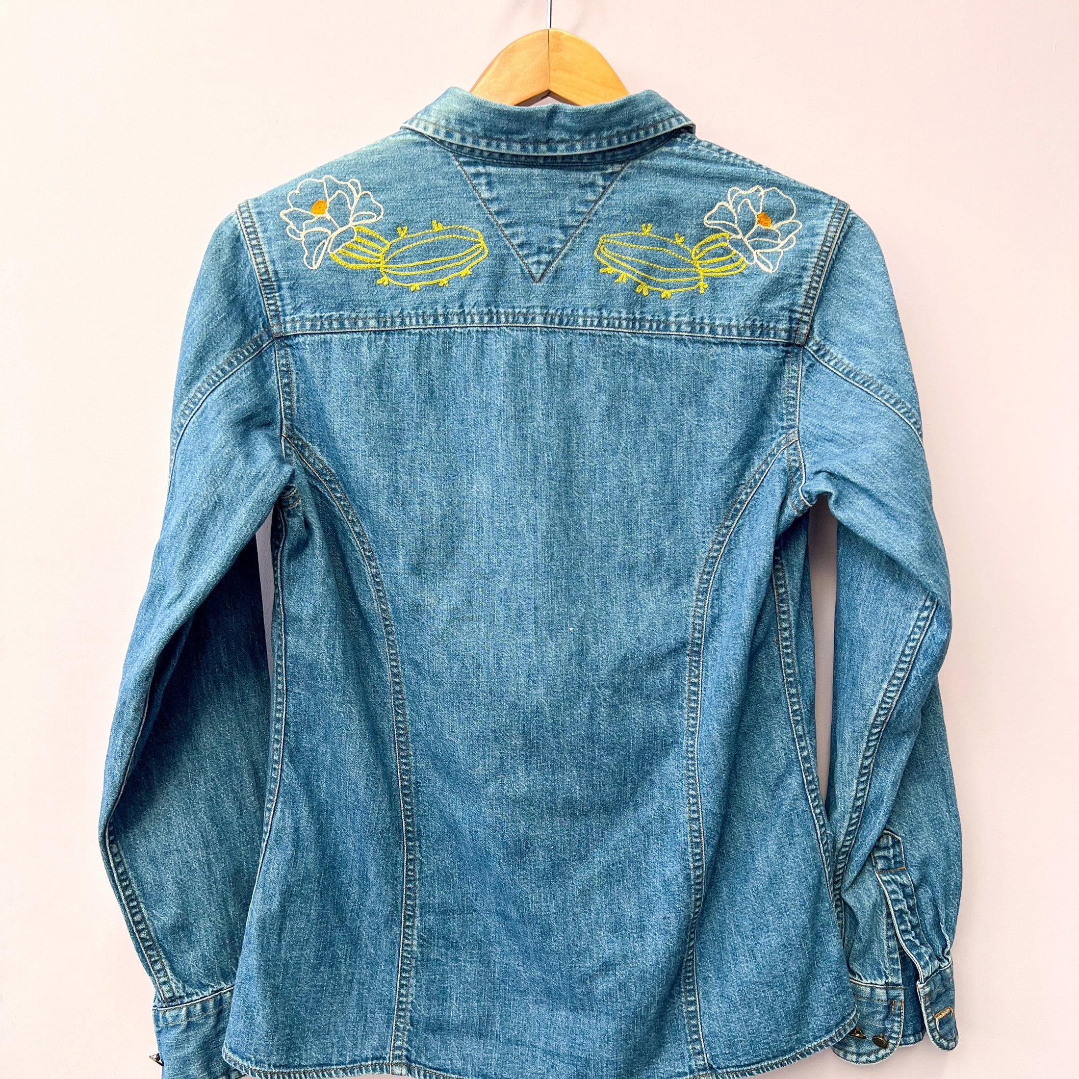 Denim Shirt Chainstitch Long Sleeve Collection by Velvet Outlaw
