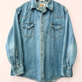 Load image into Gallery viewer, Denim Shirt Chainstitch Long Sleeve Collection by Velvet Outlaw
