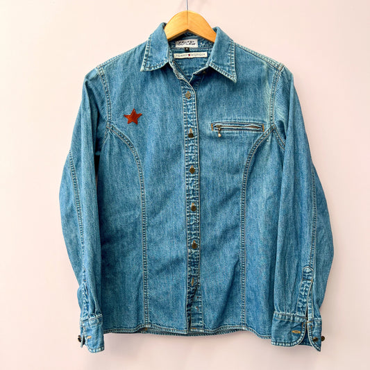 Denim Shirt Chainstitch Long Sleeve Collection by Velvet Outlaw