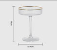 Load image into Gallery viewer, Set of 4 - Ribbed Art Deco Gilded Crystal Coupe Glasses
