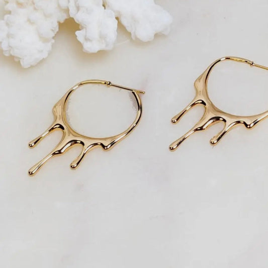 Rain Hoops - 24k Gold Plated