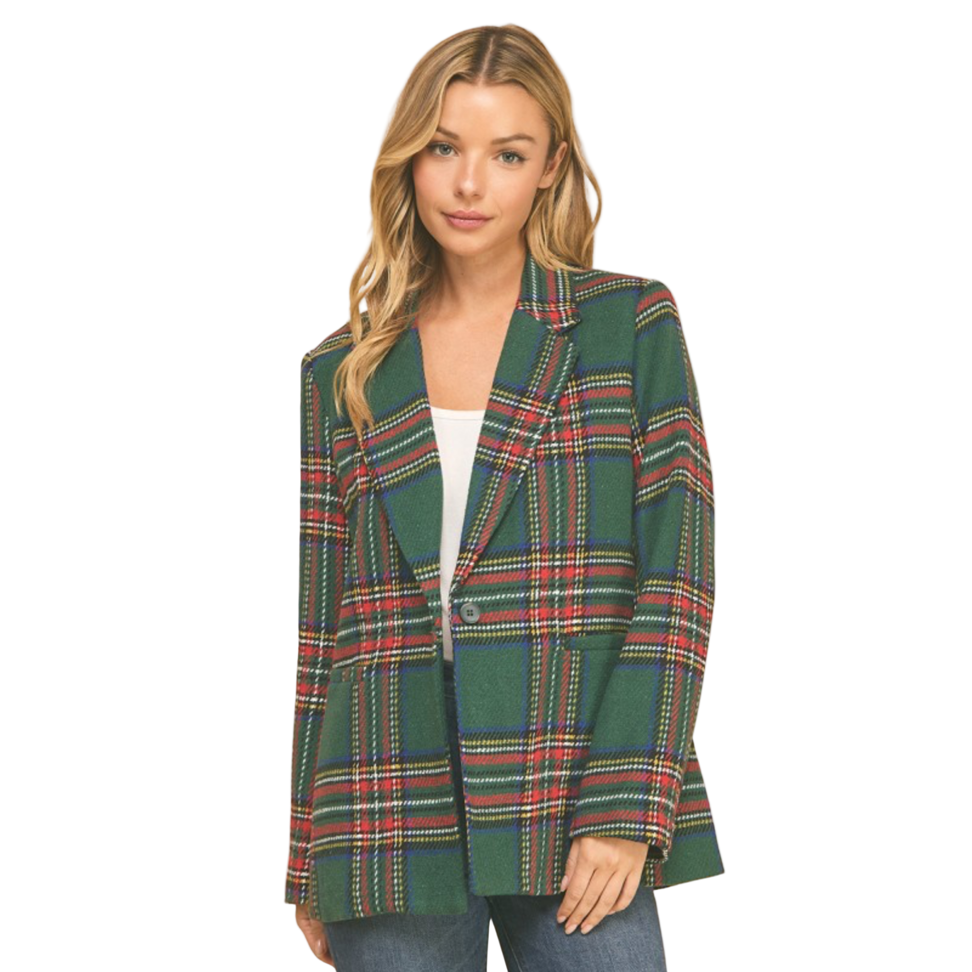 Plaid Flannel Blazer