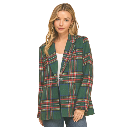 Plaid Flannel Blazer