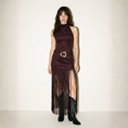 Load image into Gallery viewer, Ella Fringe Dress with Western Buckle
