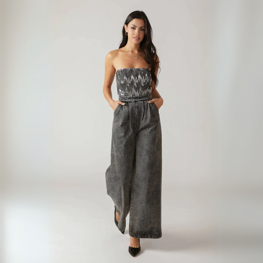 Delicate Touch Denim Jumpsuit