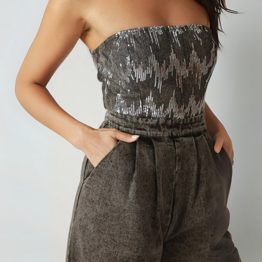 Delicate Touch Denim Jumpsuit