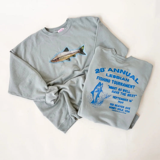 Lesbian Fishing Tournament Sweatshirt by Velvet Outlaw