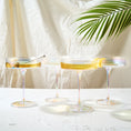 Load image into Gallery viewer, Set of 4 - Ribbed Art Deco Iridescent Coupe Glasses
