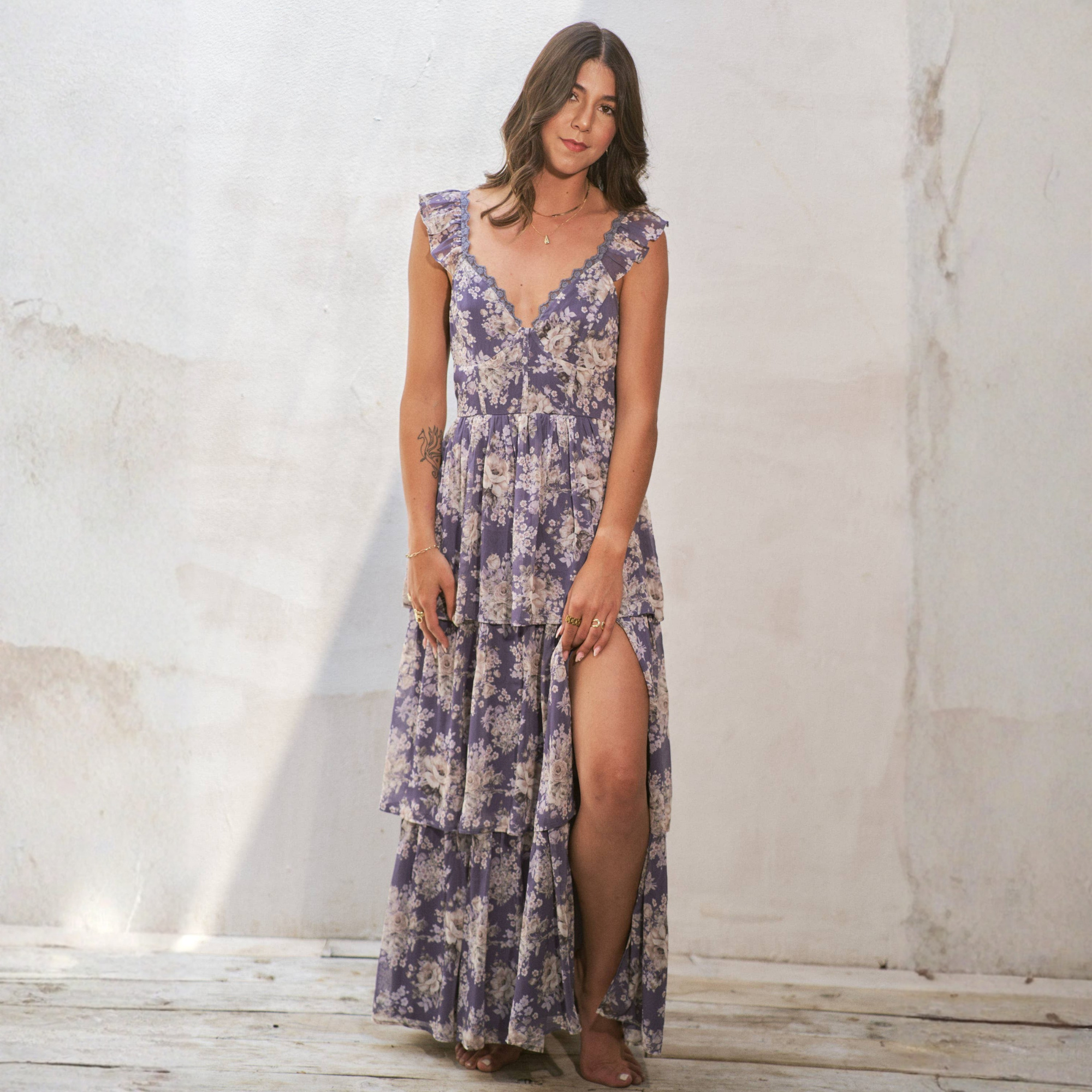 Iris Floral Tiered Maxi Dress