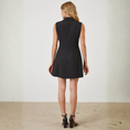 Load image into Gallery viewer, Black Button Front Mini Dress
