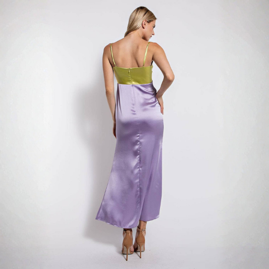 Cool Two-Tone Maxi Dress