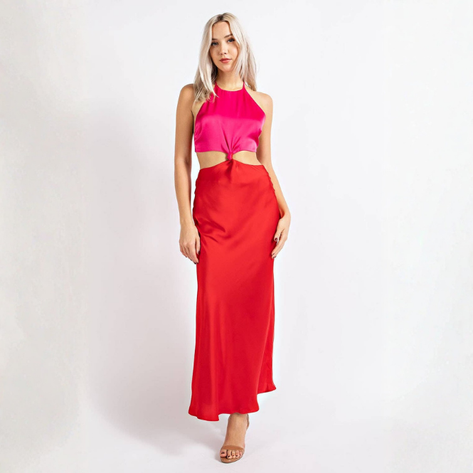 Sunset Halter Maxi Dress