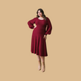 Load image into Gallery viewer, Burgundy Midi Sweater Dress
