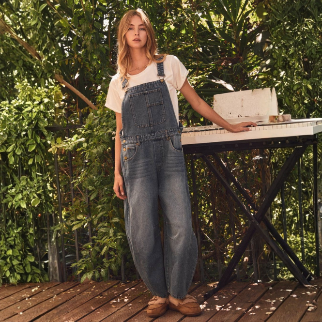 Vintage Wash Denim Overall