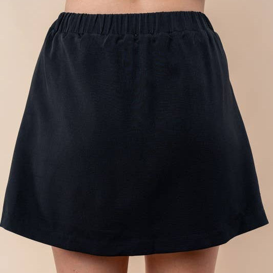 Asymmetrical Skort - Black