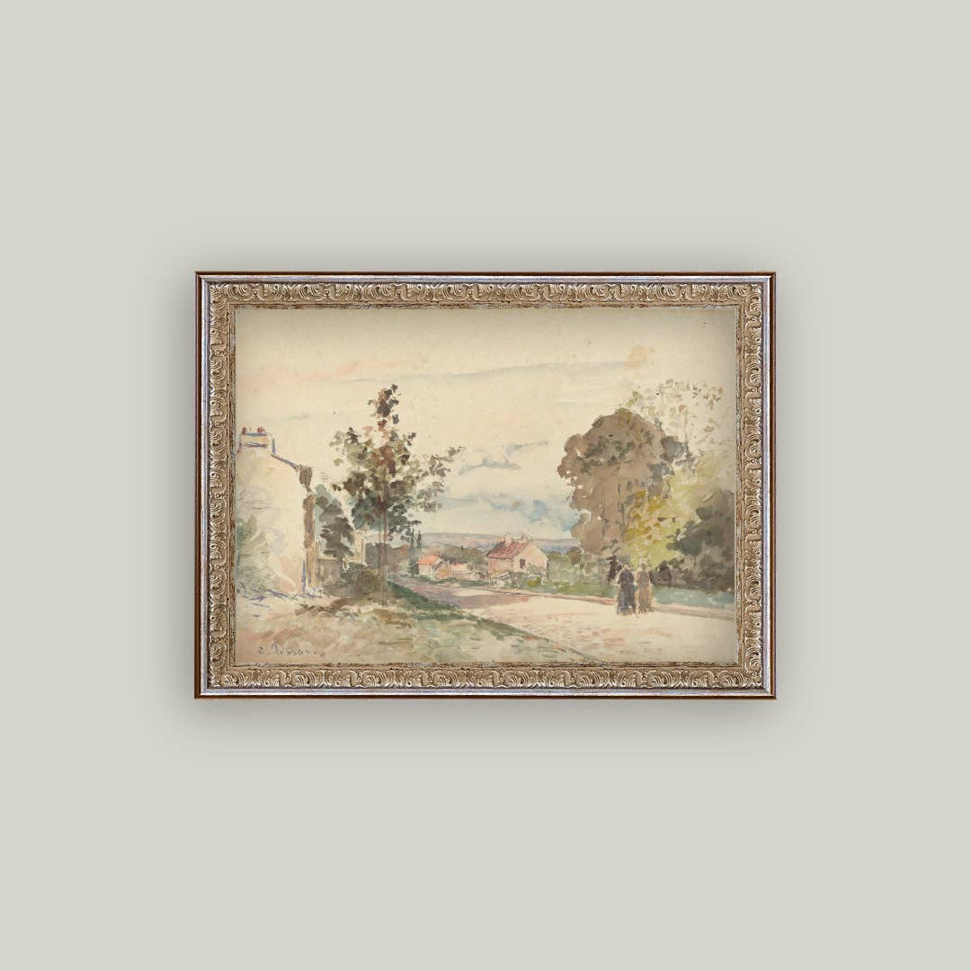 The Road From Versailles Framed Antique Art: 7x5