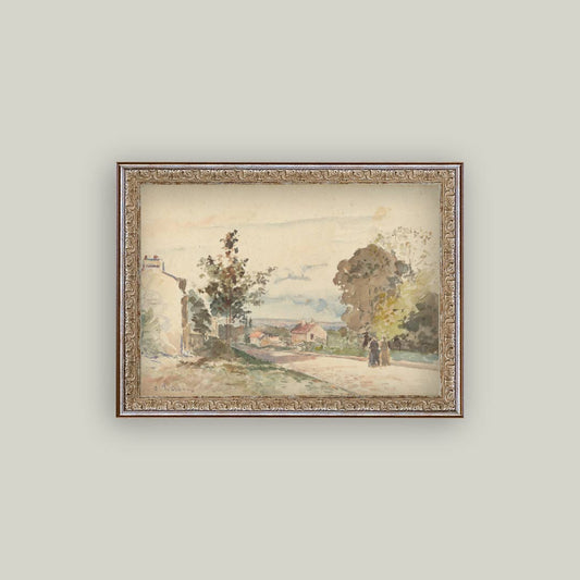 The Road From Versailles Framed Antique Art: 7x5