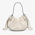 Load image into Gallery viewer, Thalia Ruched Bucket Bag w/ Drawstring and Chain Strap
