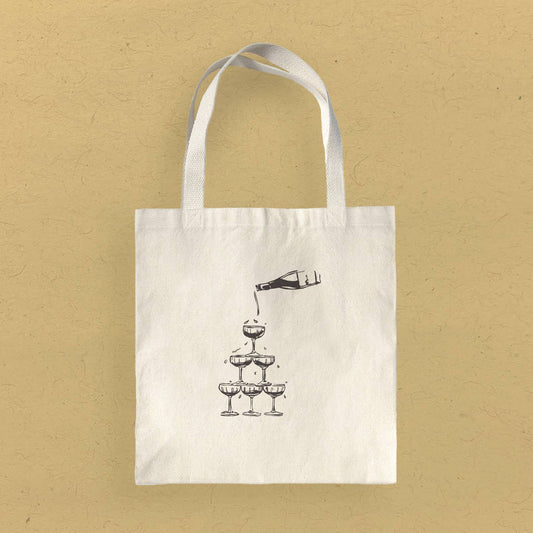 Tower of Glasses - Christmas Tote Bag