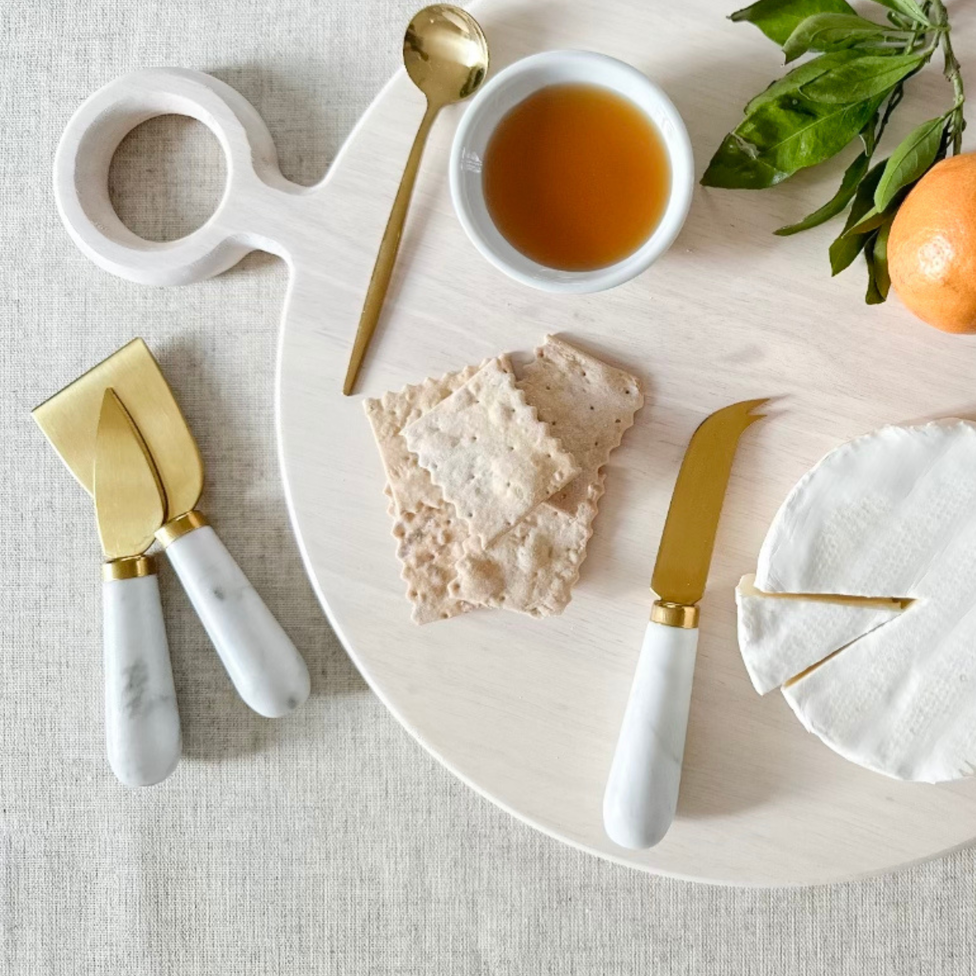 White Marble Cheese Knives, Cheese Knife Set