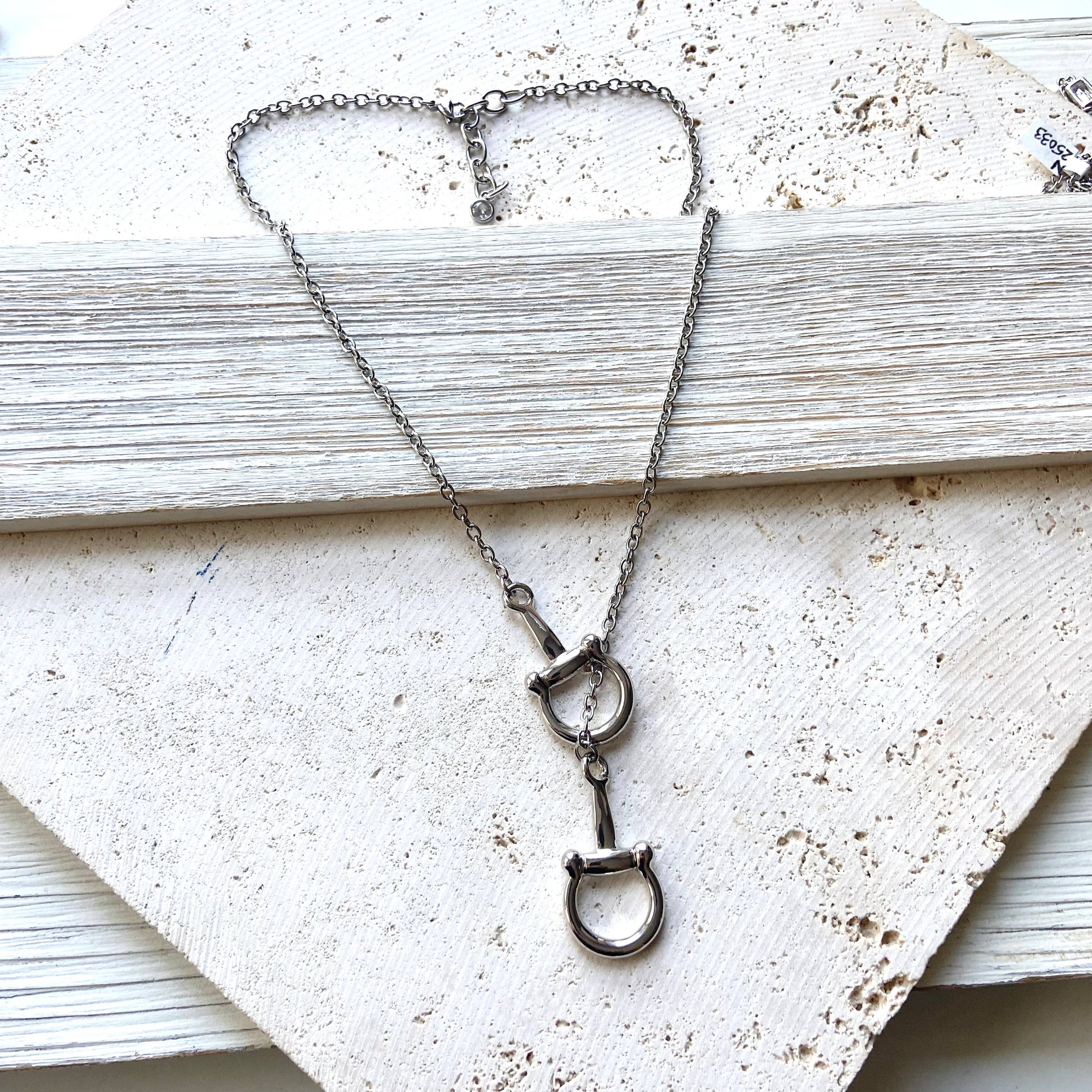 Silver Horse bit Necklace