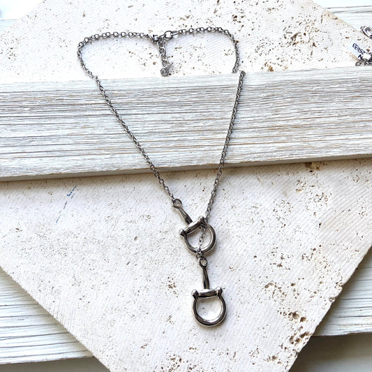 Silver Horse bit Necklace