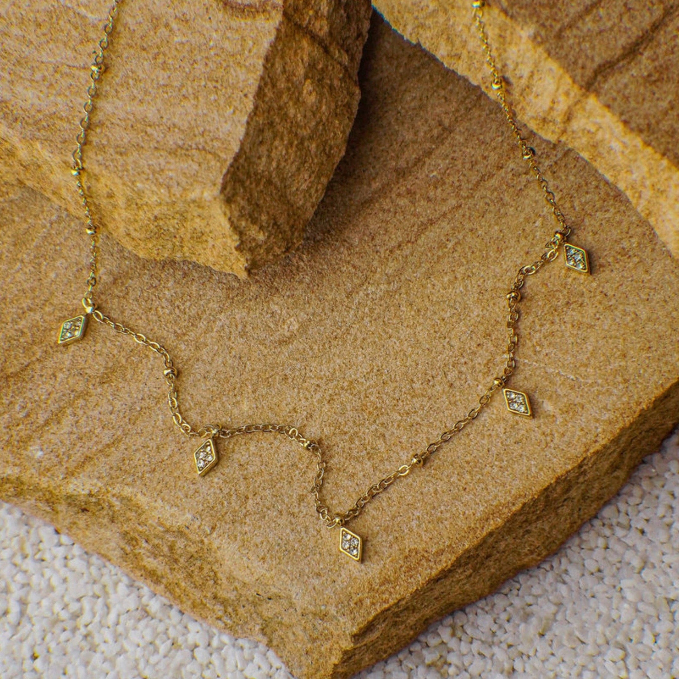 Elandra Diamond Drop Necklace