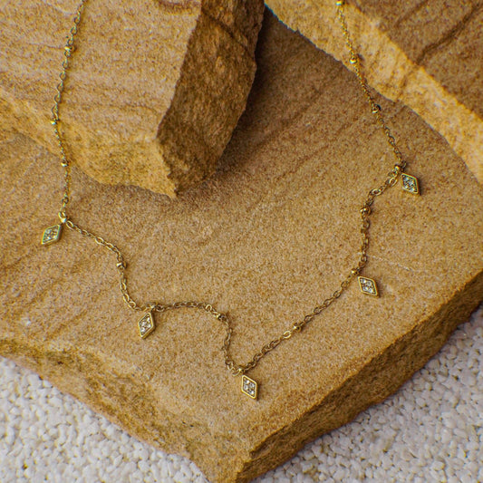 Elandra Diamond Drop Necklace