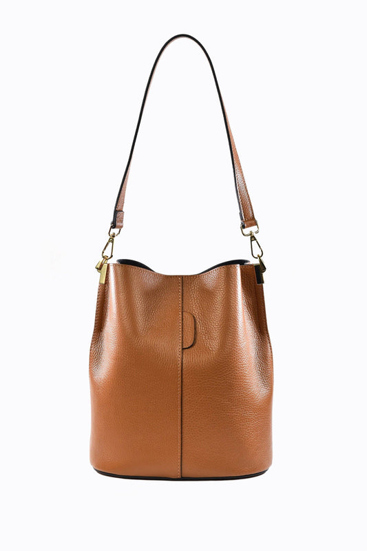 Macy Bag in Tan Dollar Leather