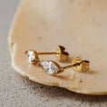Load image into Gallery viewer, Charlotte Zirconia Gold Stud Earrings
