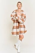 Load image into Gallery viewer, Orange Plaid teddy jacket
